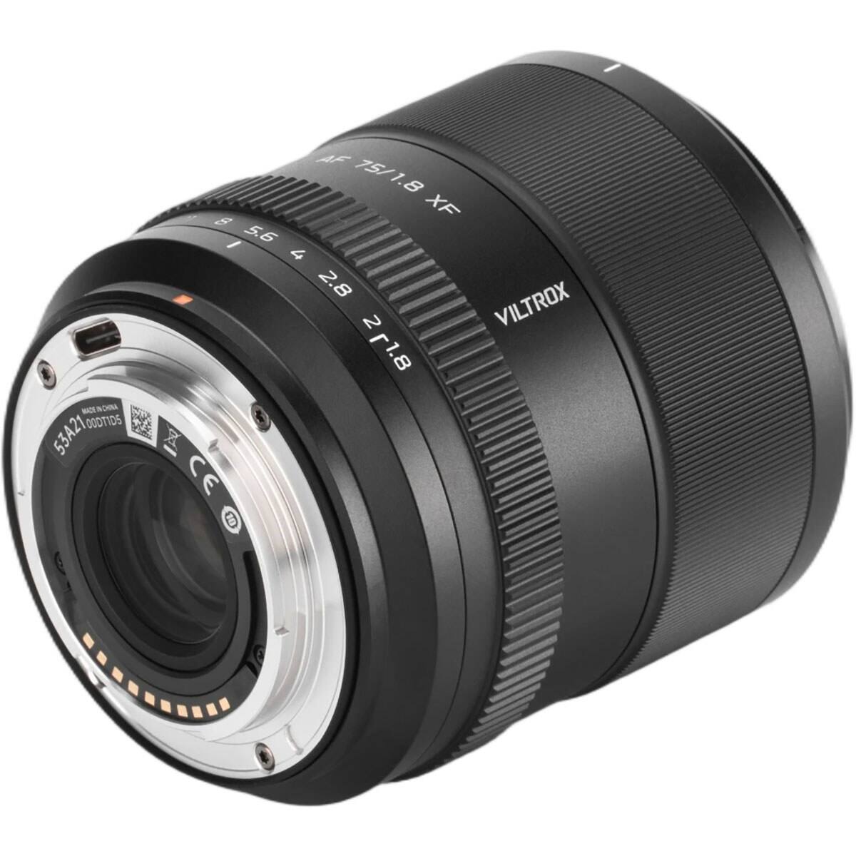 MADE IN CHINA  
53A21  
AF 75/1.8  
XF  
1.8  
2.8  
4  
5.6  
VILTROX  
CE