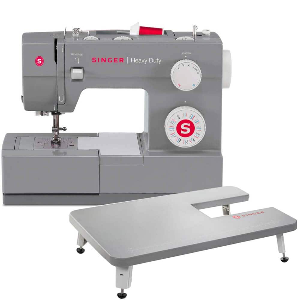Singer - 4432EXTBUND Heavy Duty 4432 Sewing Machine with Extension Table - Gray
