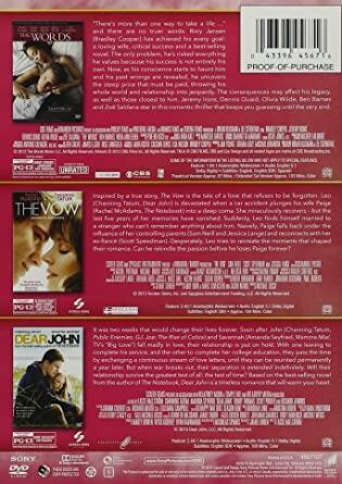 Alt View 1. Romance 3 Pack: Dear John / The Vow / The Words (DVD).