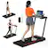 Front. Costway - 2.25HP 3-in-1 Folding Treadmill W/Table Speaker Remote Control Home Office - Black.