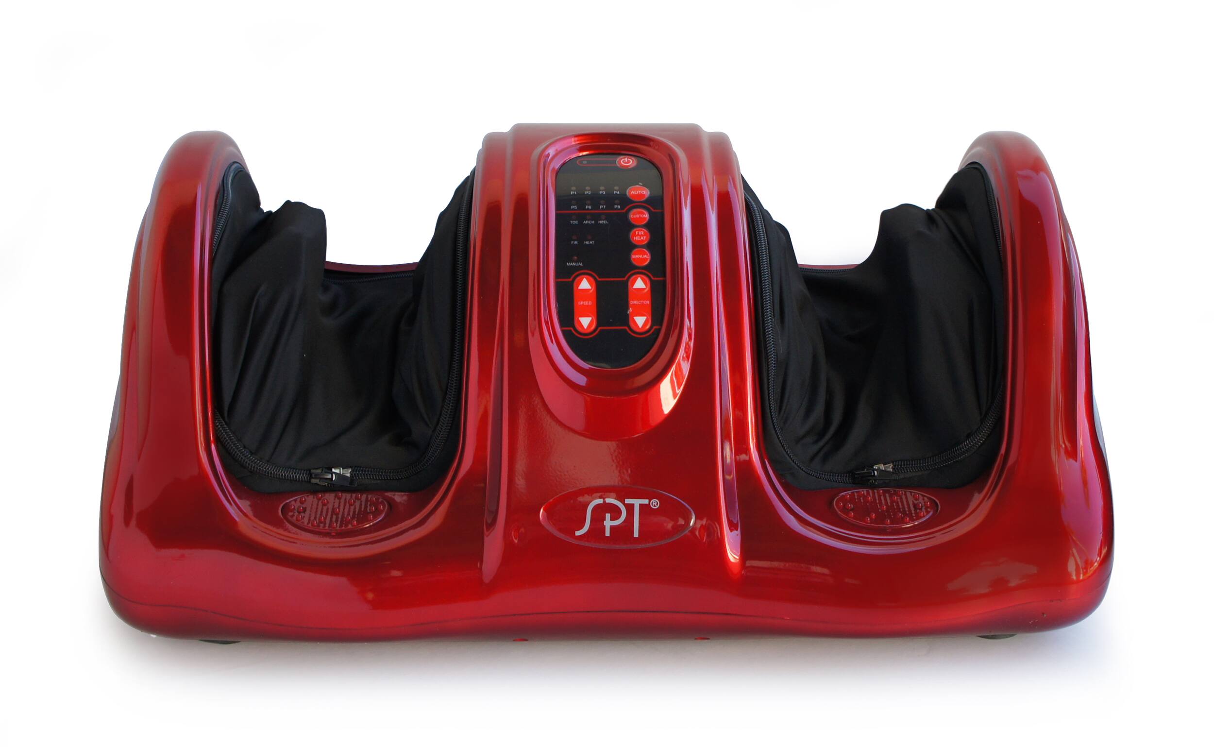 Angle. SPT - Reflexology Foot Massager with Heat & FIR - Red.