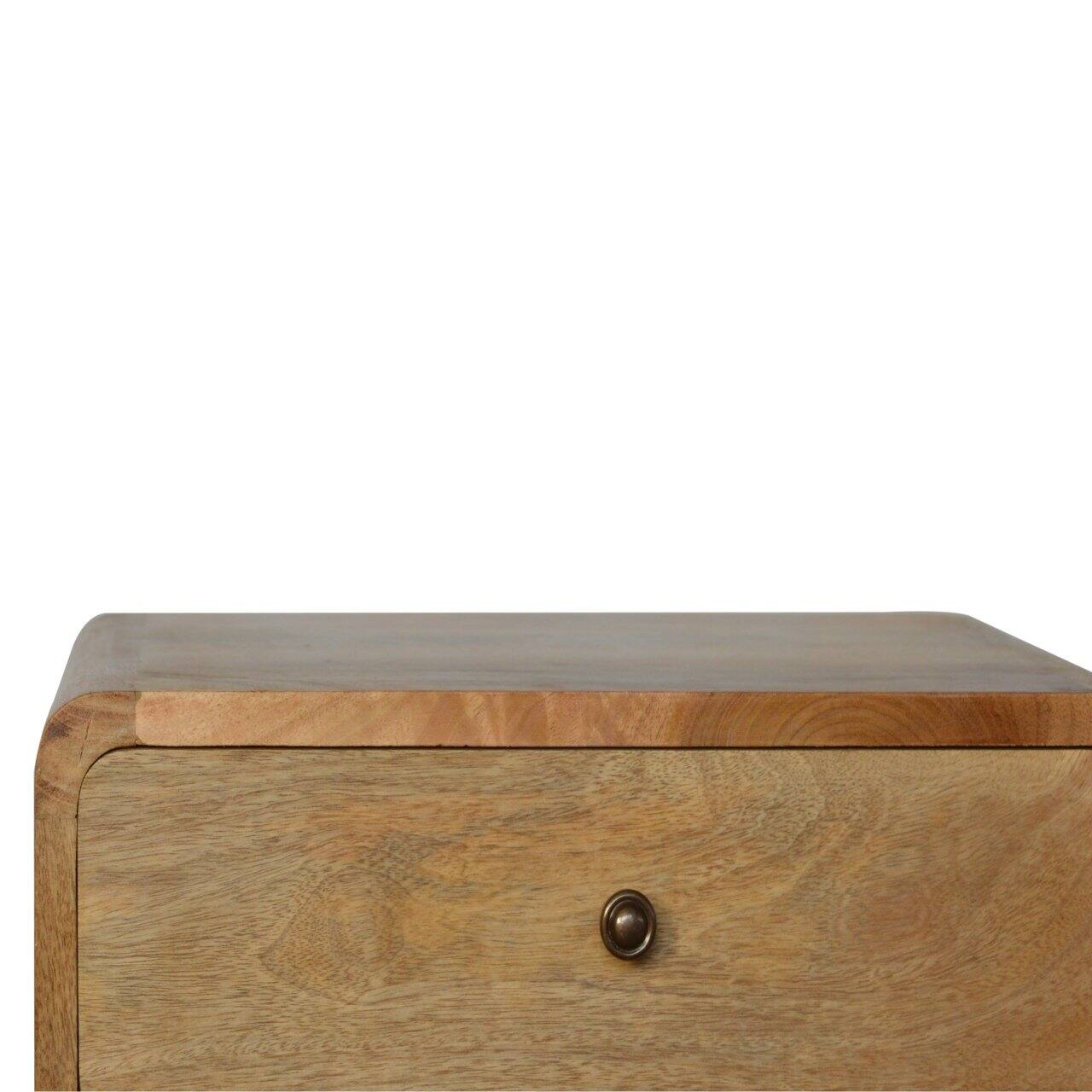 Back. Artisan Furniture - Artisan Furniture Solid Wood Curved Oak-ish nightstand - Oak.