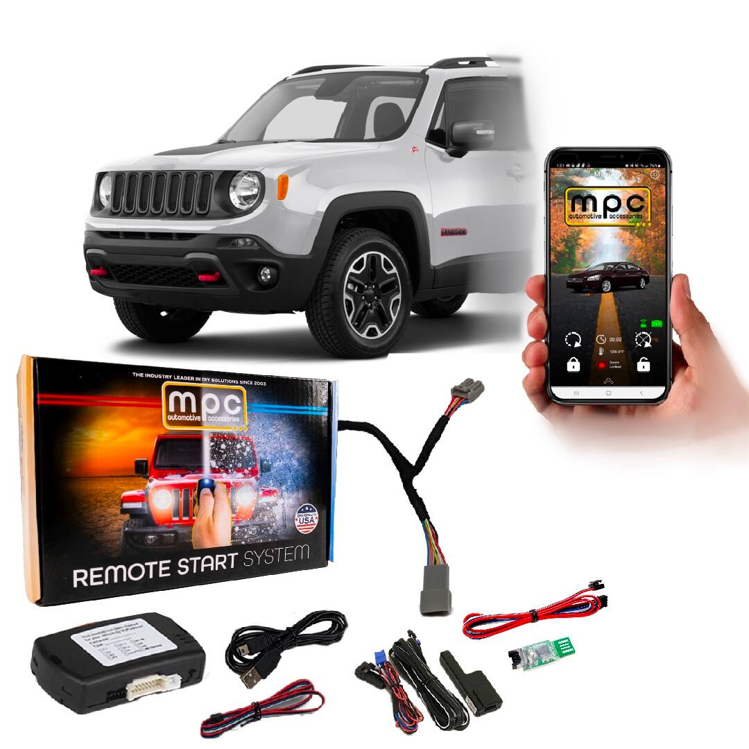 MPC - Smartphone or OEM Activated Remote Starter For 2015-2017 Jeep Renegade - Black