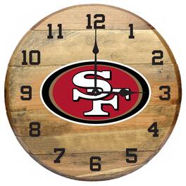 Imperial - San Francisco 49ers Oak Barrel Clock - Multicolor