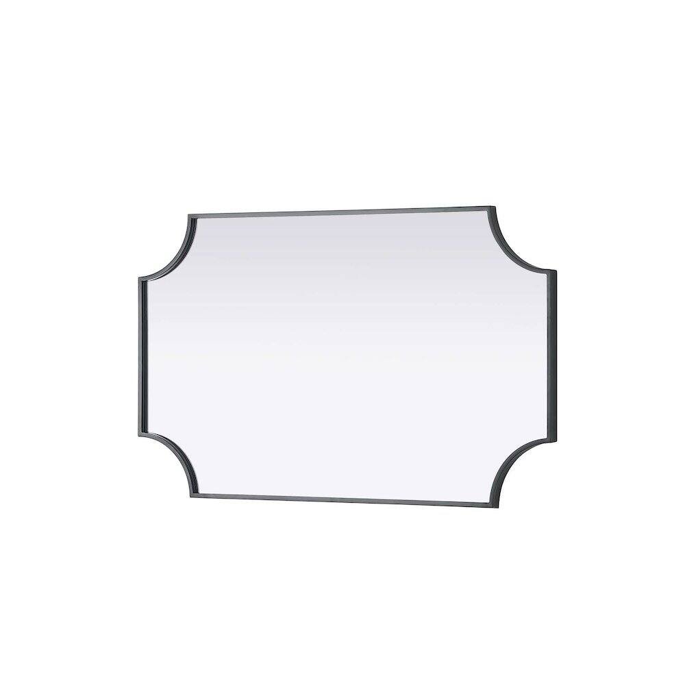 Alt View 1. Elegant Kitchen and Bath - Notched Metal Mirror 22x36 inch in Black - Black.