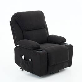 GOODSILO - Remote-Controlled Power Lift Recliner Chair with Heating and Massage for Elderly and Seniors - Black