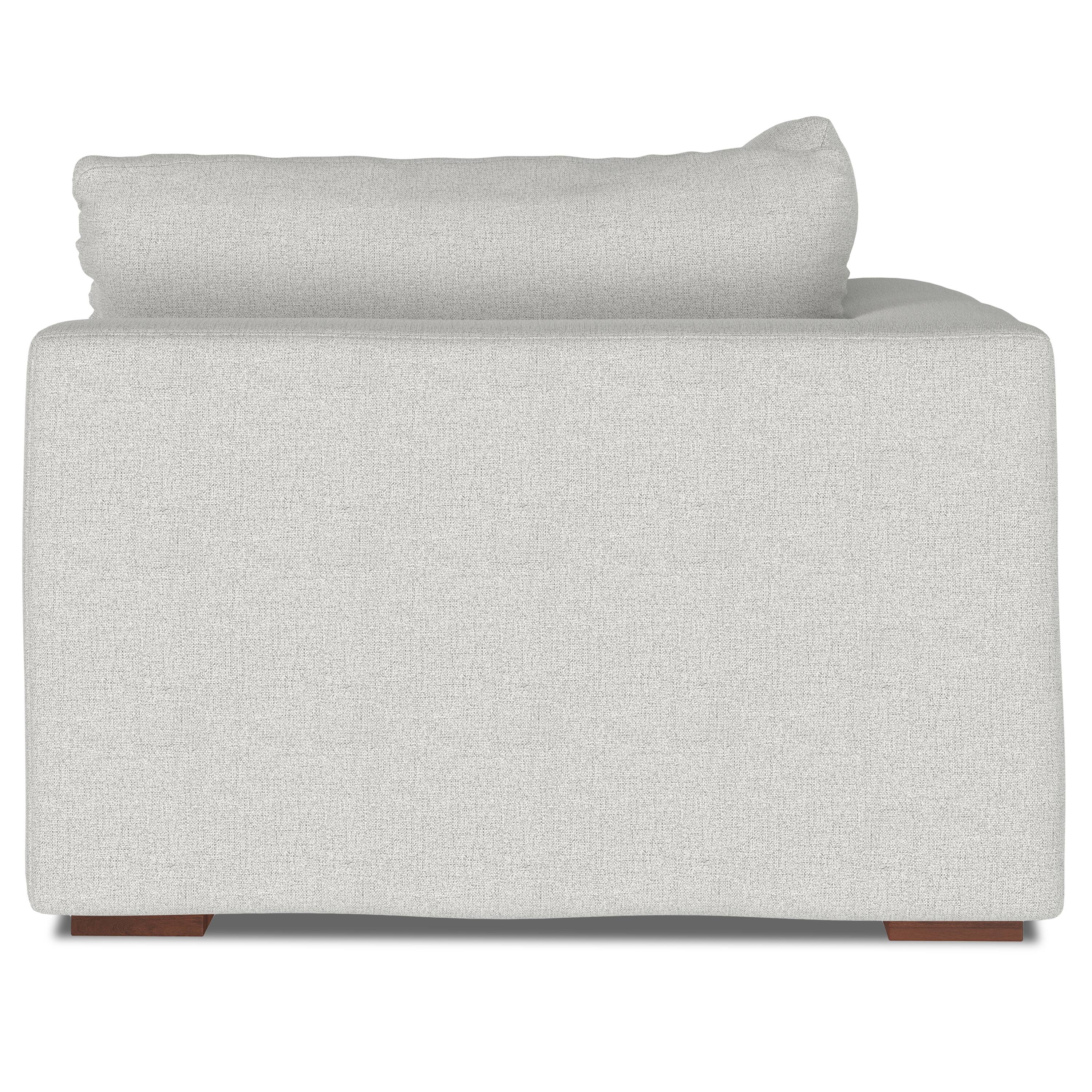 Back. Simpli Home - Jasmine Left-Arm Sofa Module in Performance Fabric - Cloud Grey.