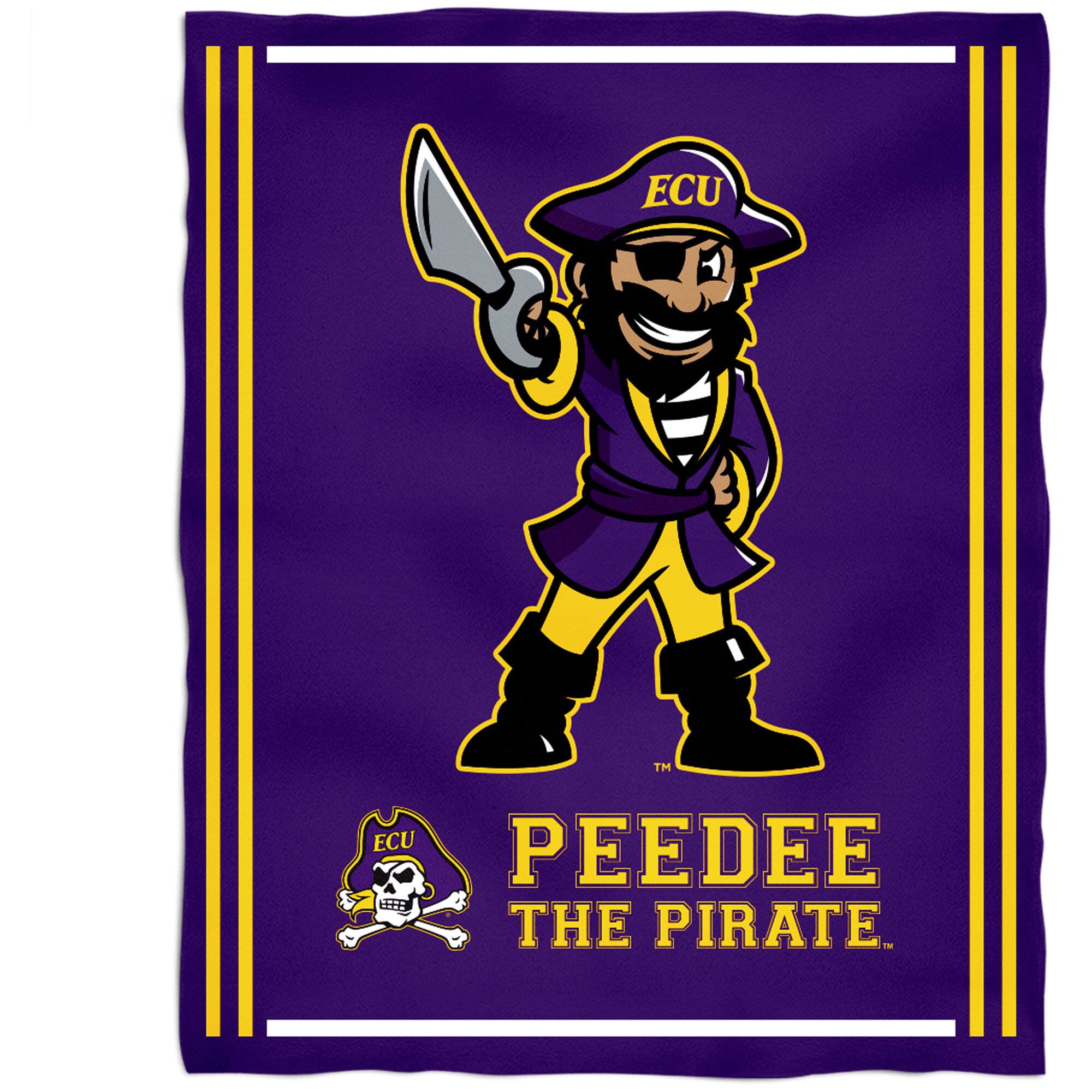 Vive La Fete - ECU Pirates 36'' x 48'' Children's Mascot Plush Blanket - Multicolor