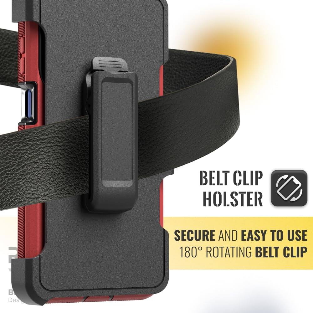 BELT CLIP HOLSTER  
SECURE AND EASY TO USE  
180° ROTATING BELT CLIP