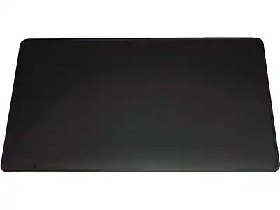 Front. Durable - Anti-Slip PVC Desk Pad, 20.5" x 25.5", Black - Black.