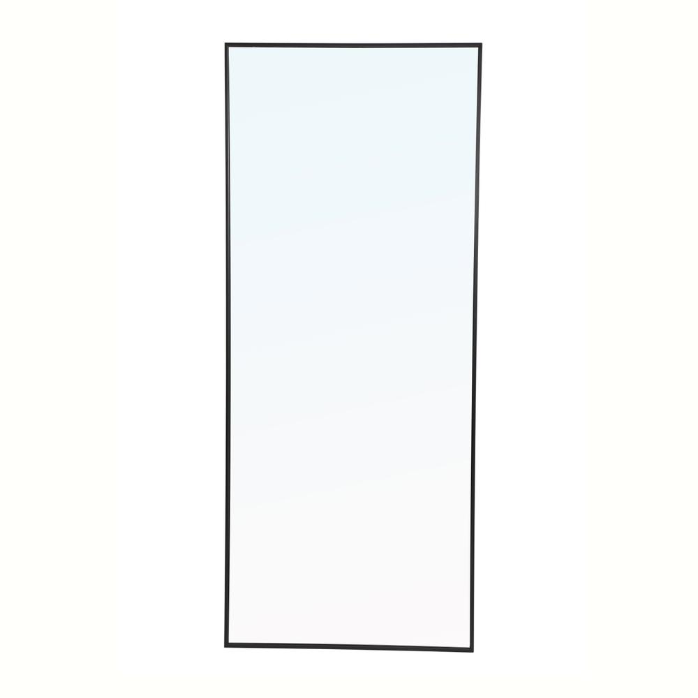 Alt View 3. Elegant Decor - Metal frame Rectangle Mirror 30 inch Black - Black.
