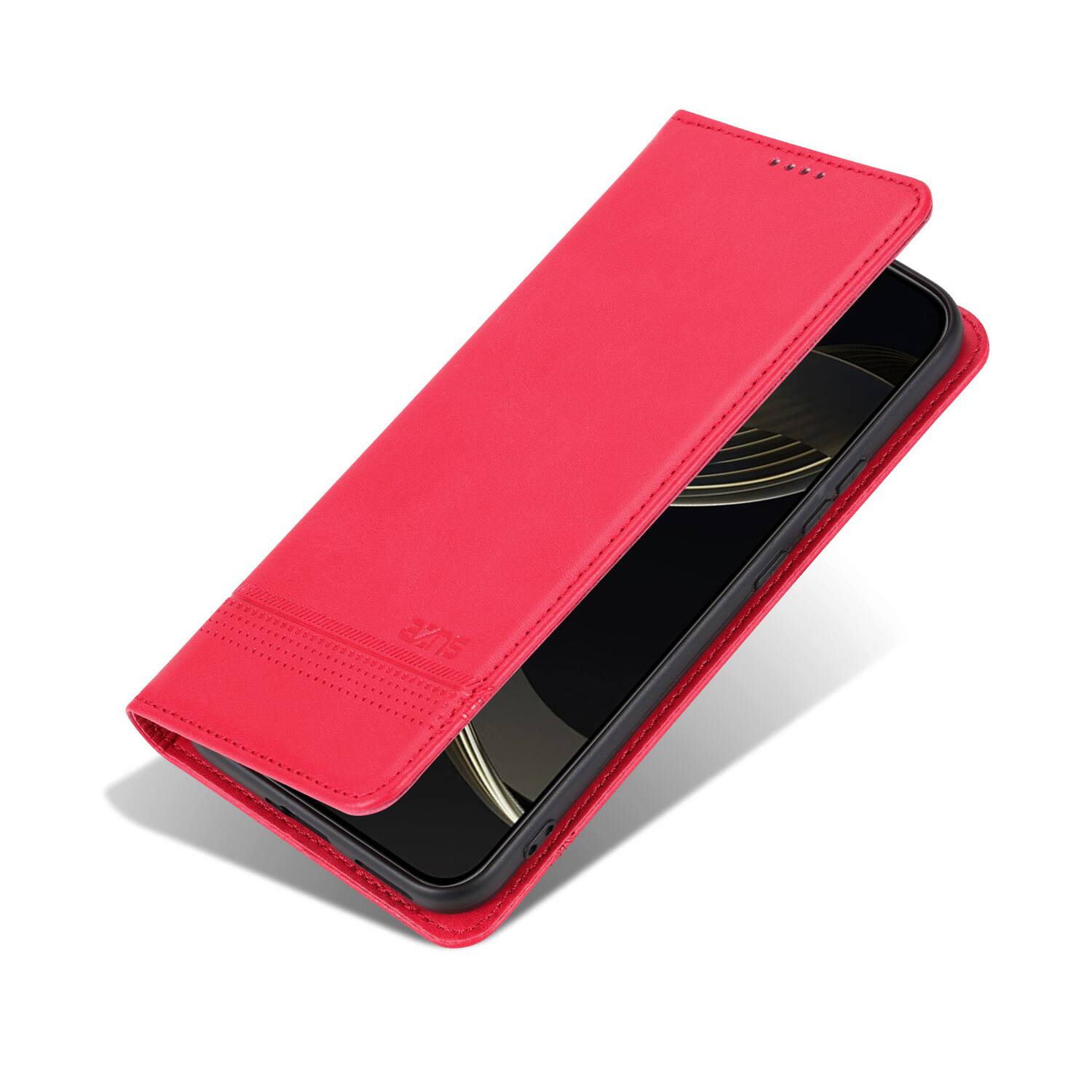 Alt View 2. Dteck - Flip Wallet Case for Samsung Galaxy S26+,Magnetic Closure Card Slots Kickstand Cover,Shock-Absorbing TPU Cover - Red.