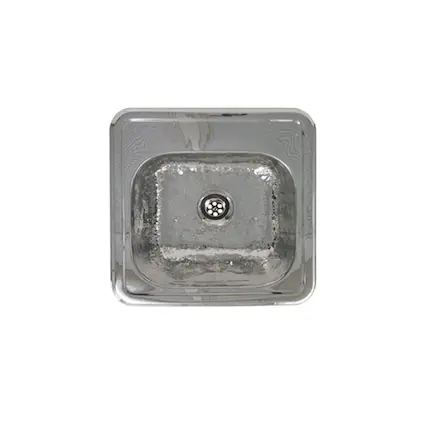 Front. Whitehaus - Decorative Square Drop-in Entertainment/Prep Sink - Gray.