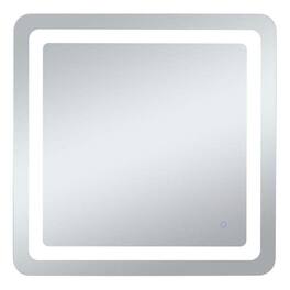 Elegant Decor - Genesis 30in x 30in soft edge LED mirror - Glossy White