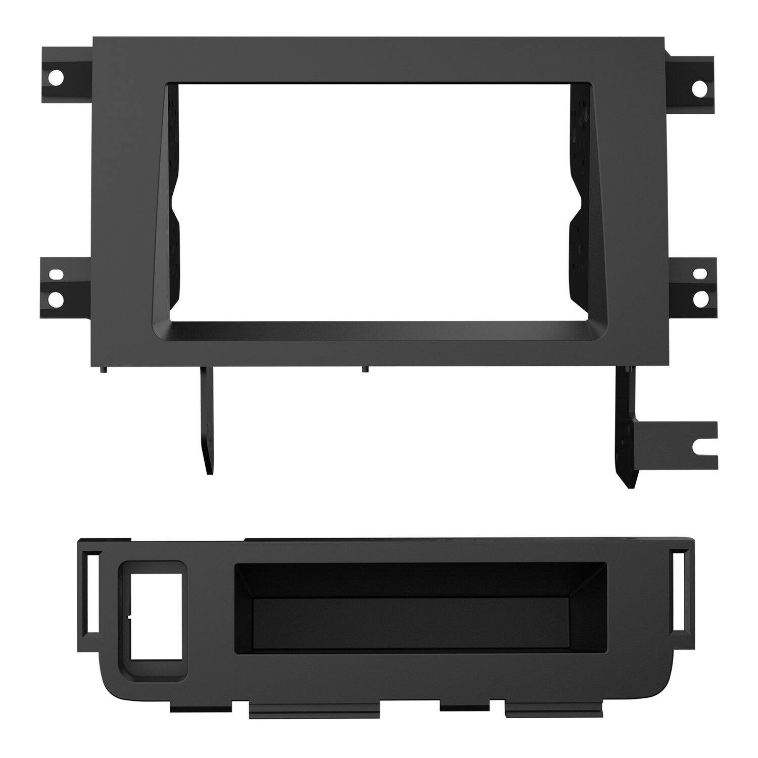 Angle. Metra - 95-7884B Double-DIN/ISO Single-DIN Pocket Car Radio Install Dash Kit, Compatible with 2006-2014 Honda Ridgeline Trucks - Black.