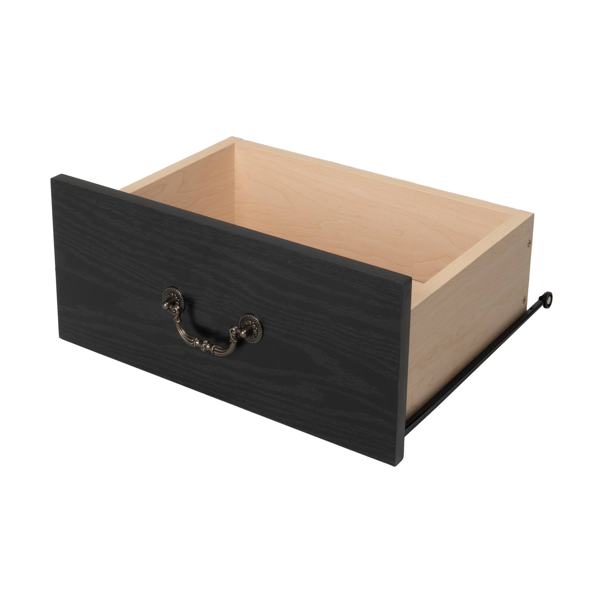 Alt View 4. Boyel Living - 2-Drawer Nightstand with Open Storage Shelf - Black.