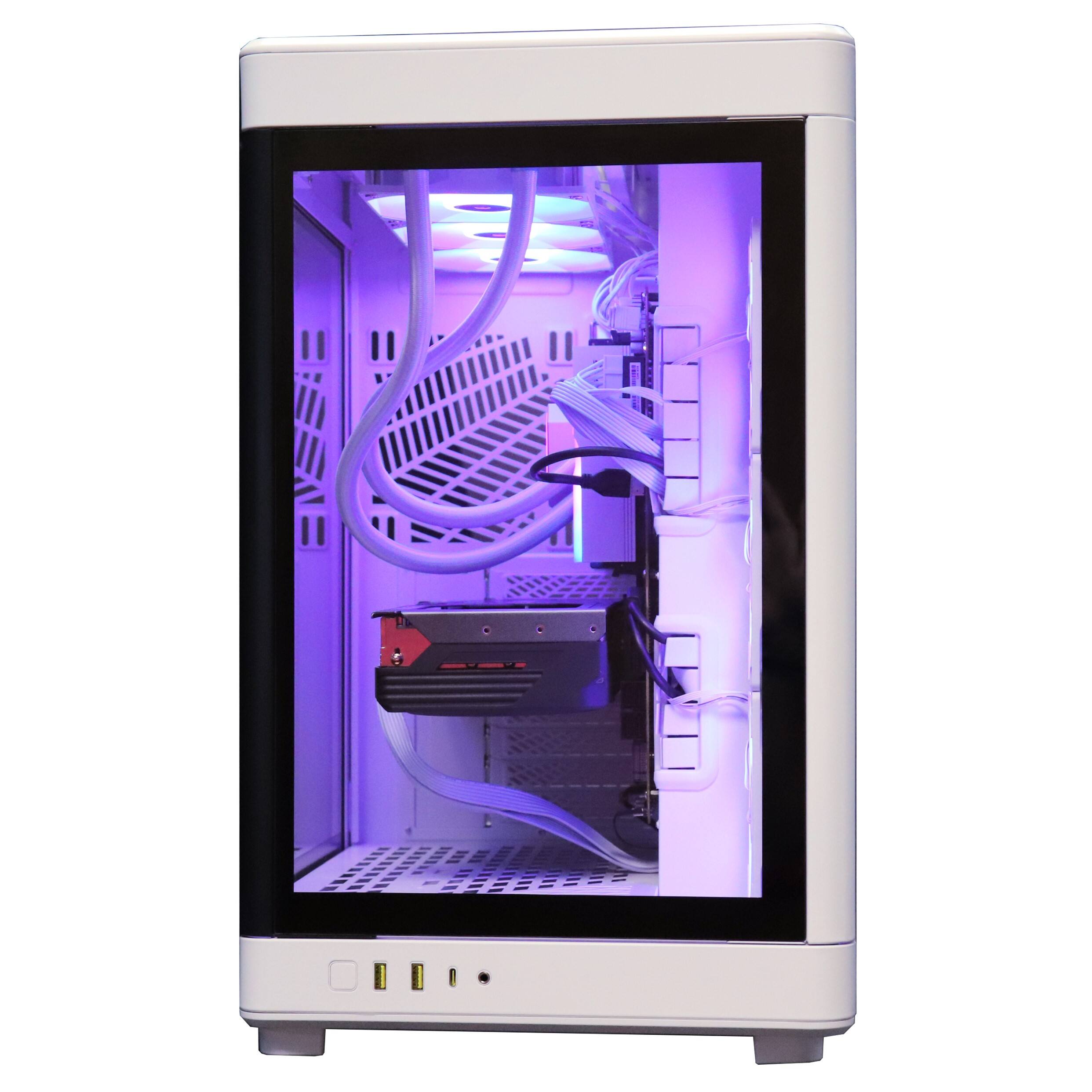 Back. Cobratype - Ghost Gaming Desktop - AMD Ryzen 7 9800X3D - 64GB DDR5 Memory - GeForce RTX 5070 Ti - 2TB NVMe - White.