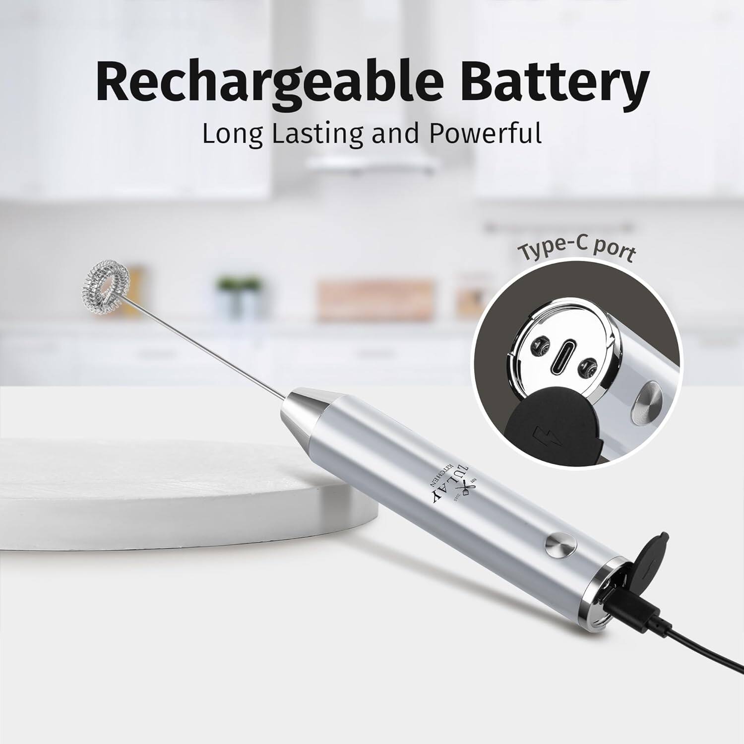 Rechargeable Battery  
Long Lasting and Powerful  

Type-C port