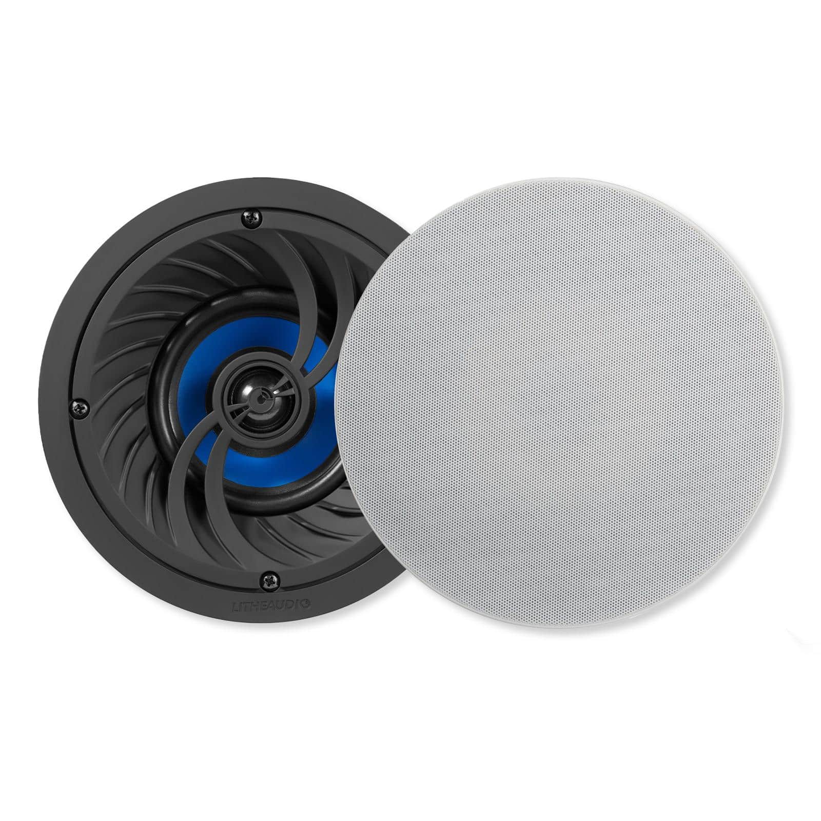 Lithe Audio - 4 In. BT Ceiling Speaker (Pair) - Black