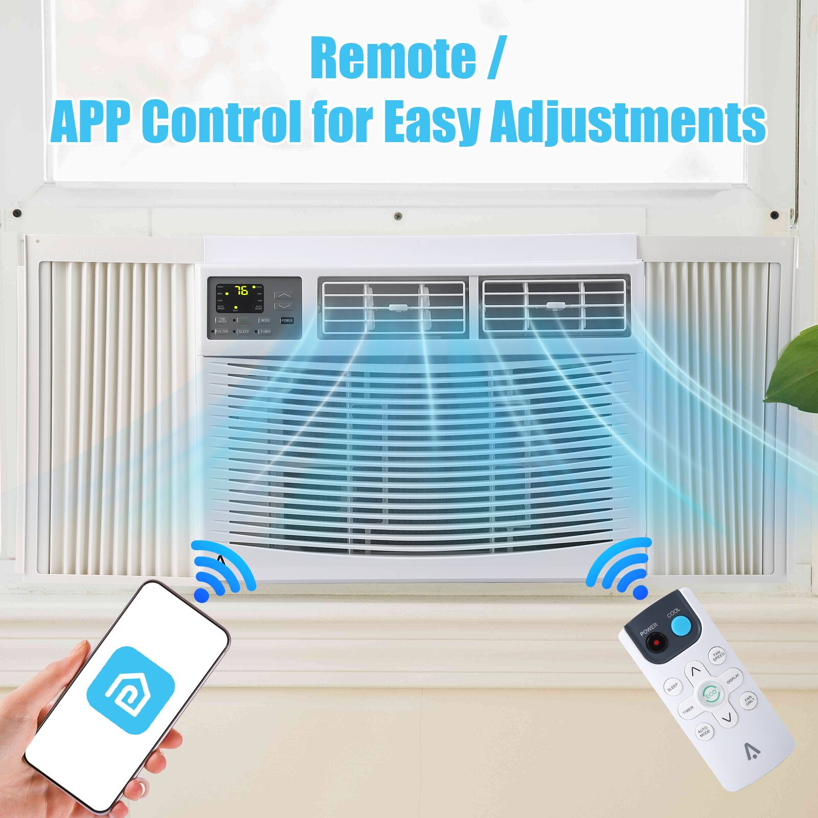 Remote / APP Control for Easy Adjustments