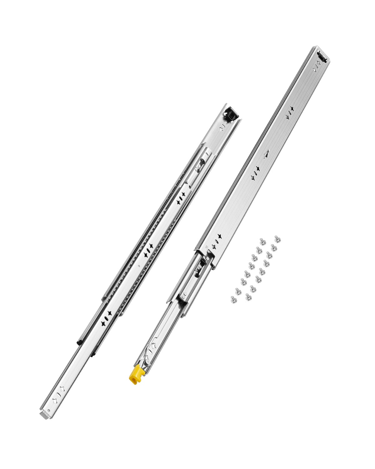 VEVOR - Set of 2 Drawer Rails, Full Extension, Available in Various Sizes from 16 to 60 inches, 250 lbs Weight Tolerance - Silver