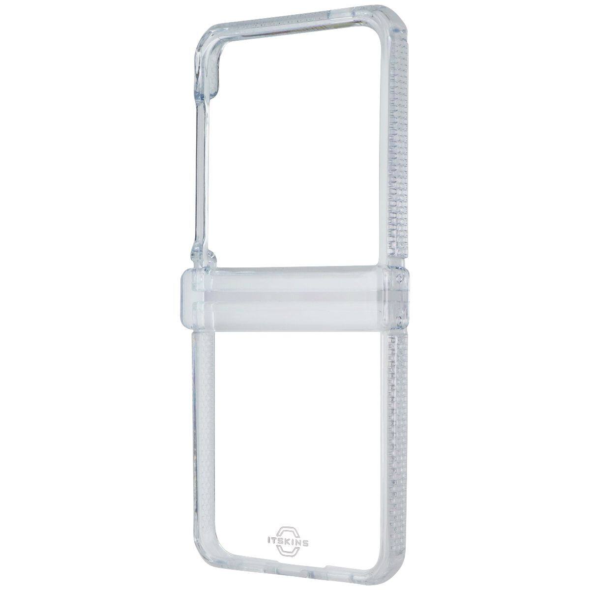 Front. Itskins - Hybrid_R Clear Hinge Case for Samsung Galaxy Z Flip6 - Hinge Protection - Clear.