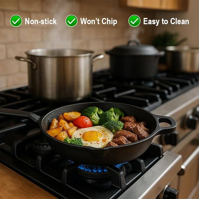 Amber Sporting Goods Cast Iron Griddle Pan - Thumbnail 3