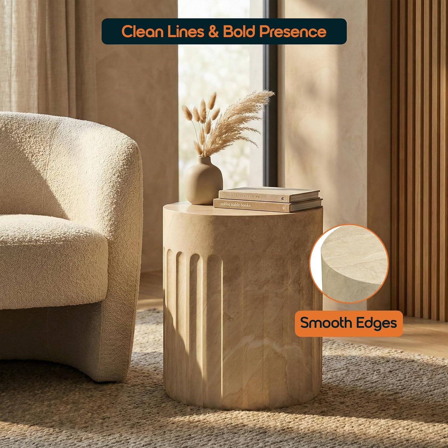 Clean Lines & Bold Presence  
Smooth Edges