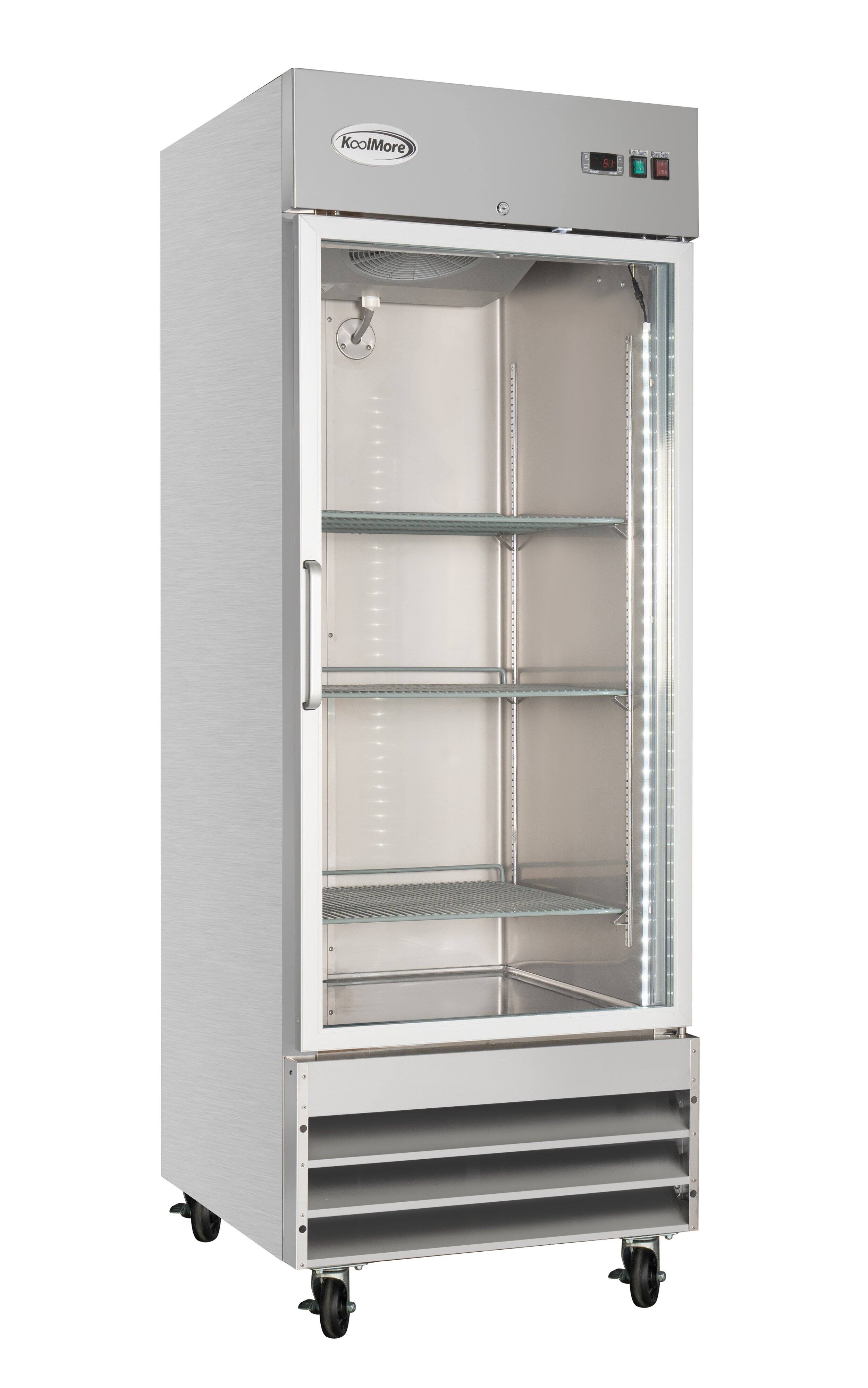 Alt View 1. Koolmore - 29 in. One Glass Door Reach-In Freezer 23 cu ft. RIF-1D-GD - Stainless steel.