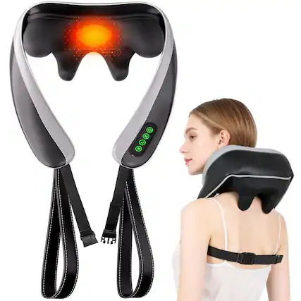 Front. Live At Space - 6D Shiatsu Neck & Shoulder Massager with Heat, Cordless Deep Tissue Kneading, 90min Battery - 642146671951.