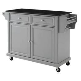 Crosley Furniture - Full Size Granite Top Kitchen Cart - Gray