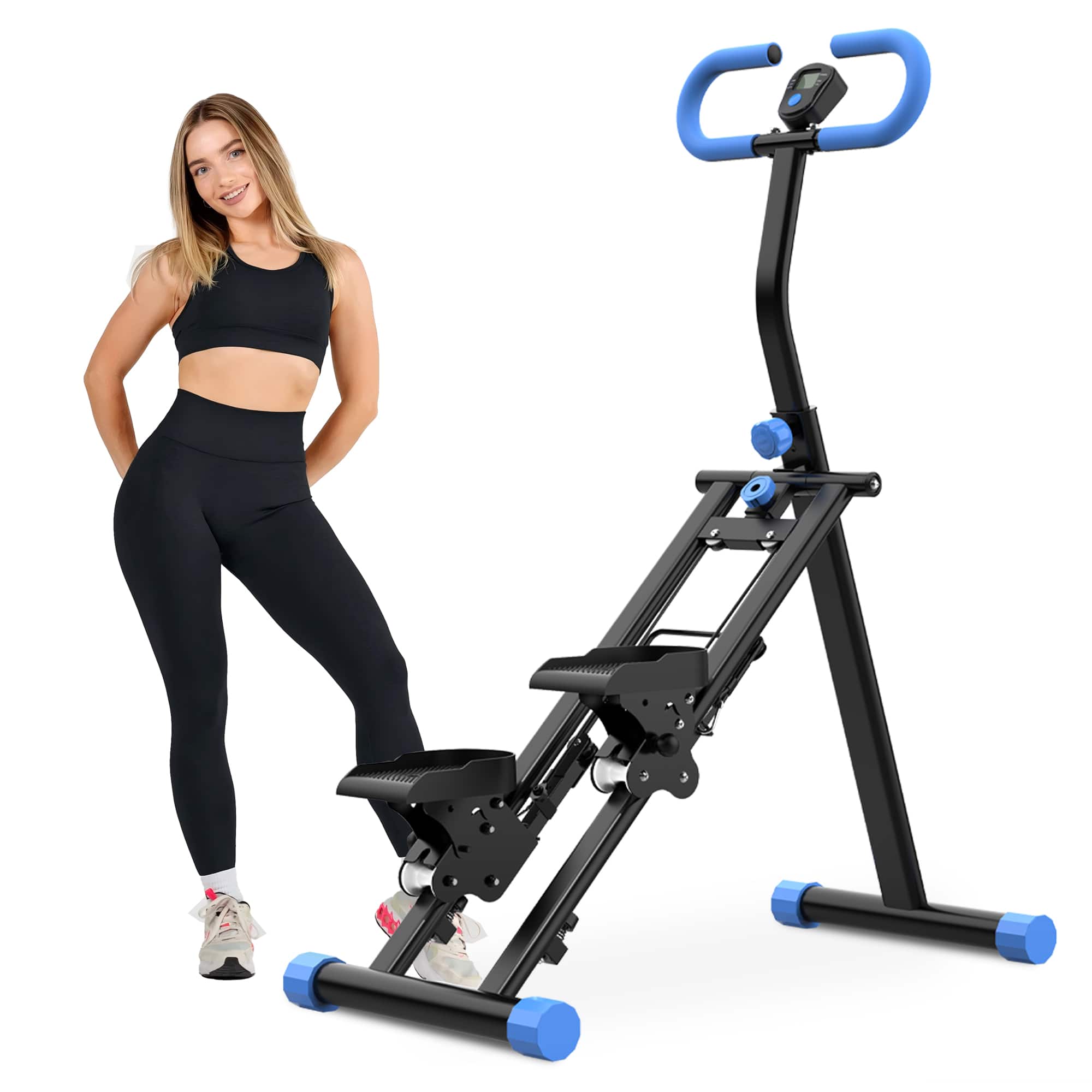 Anysun - Upgrade Vertical Climber - Full-Body Stair Stepper, Stable Frame & Adjustable Handlebar for Home Fitness - Blue