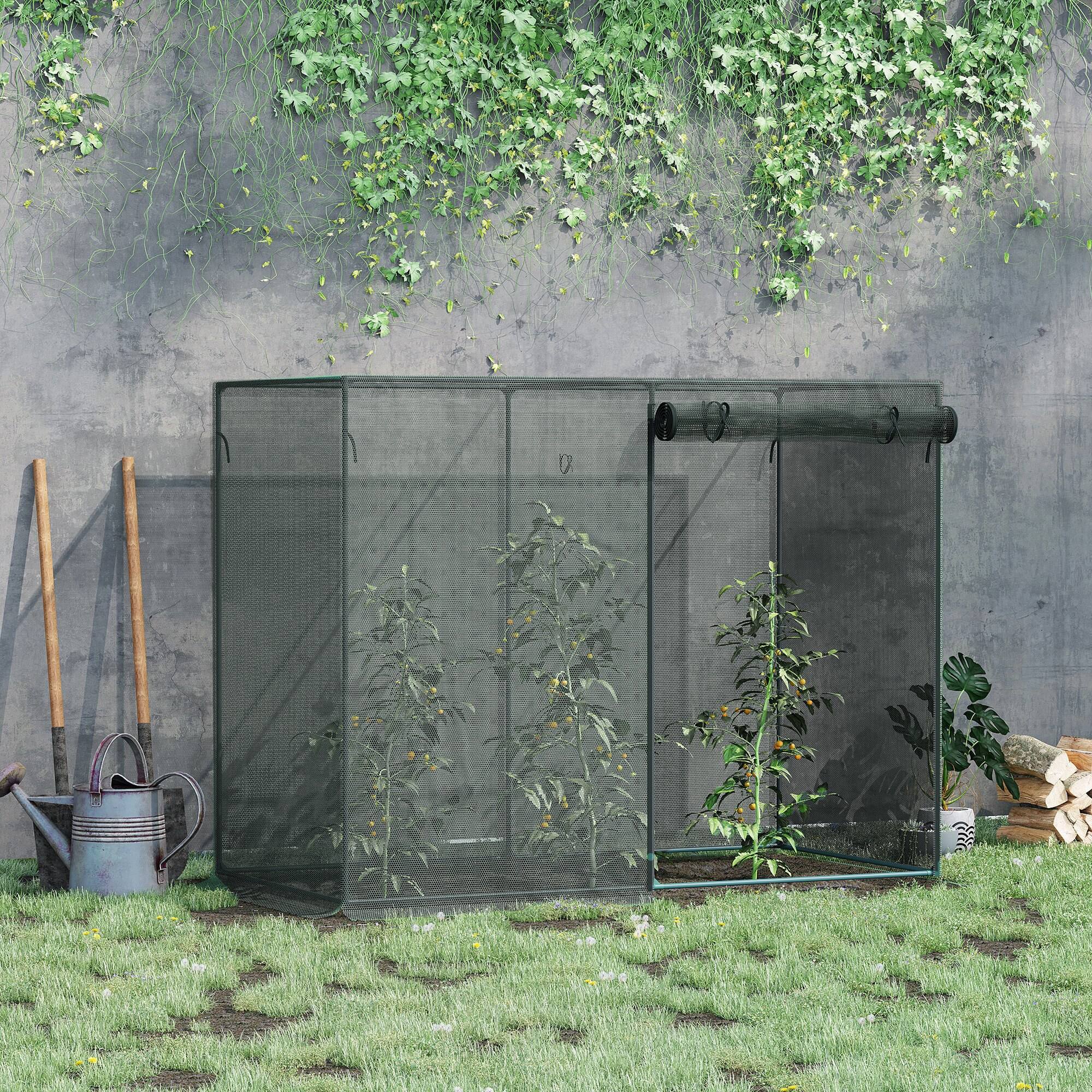 Alt View 1. Outsunny - x 3ft Crop Cages for Garden, Plant Protectors from Animals - Black.