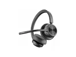 HP - Poly Bluetooth Office Headset - Microsoft Teams - Siri/Google Assistant - USB C - Wired/Wireless - Stereo - Over-Head - Black