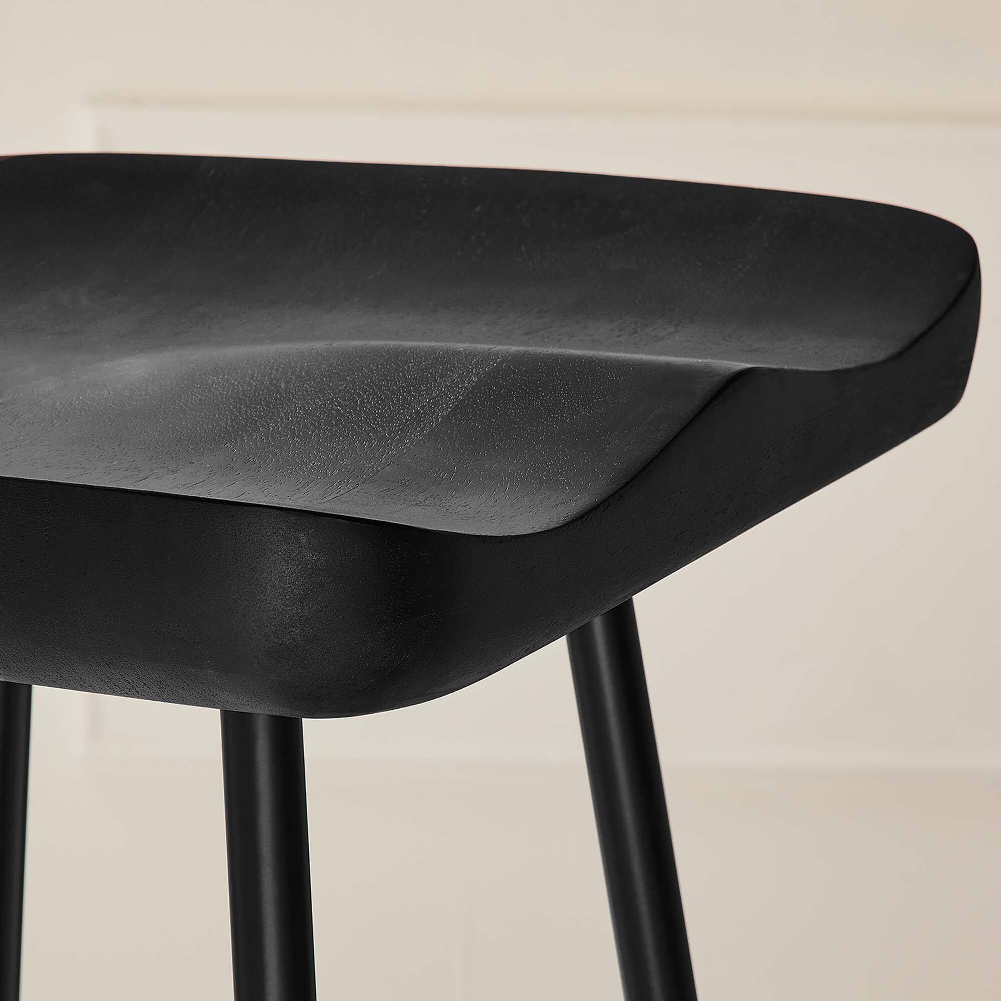 Alt View 6. Modway - Concord Backless Wood Bar Stools Set of 2 - Black.