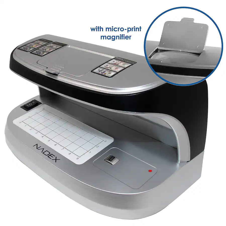 Micro Print Micro Security V27 Desktop UV Counterfeit Detector with Micro Print Magnifier NCC1 ...