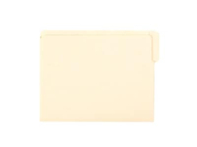Front. Smead - Smead Shelf-Master End Tab File Folder, Straight Cut, Letter Size, Manila, 100/Box (24134) - Manila.