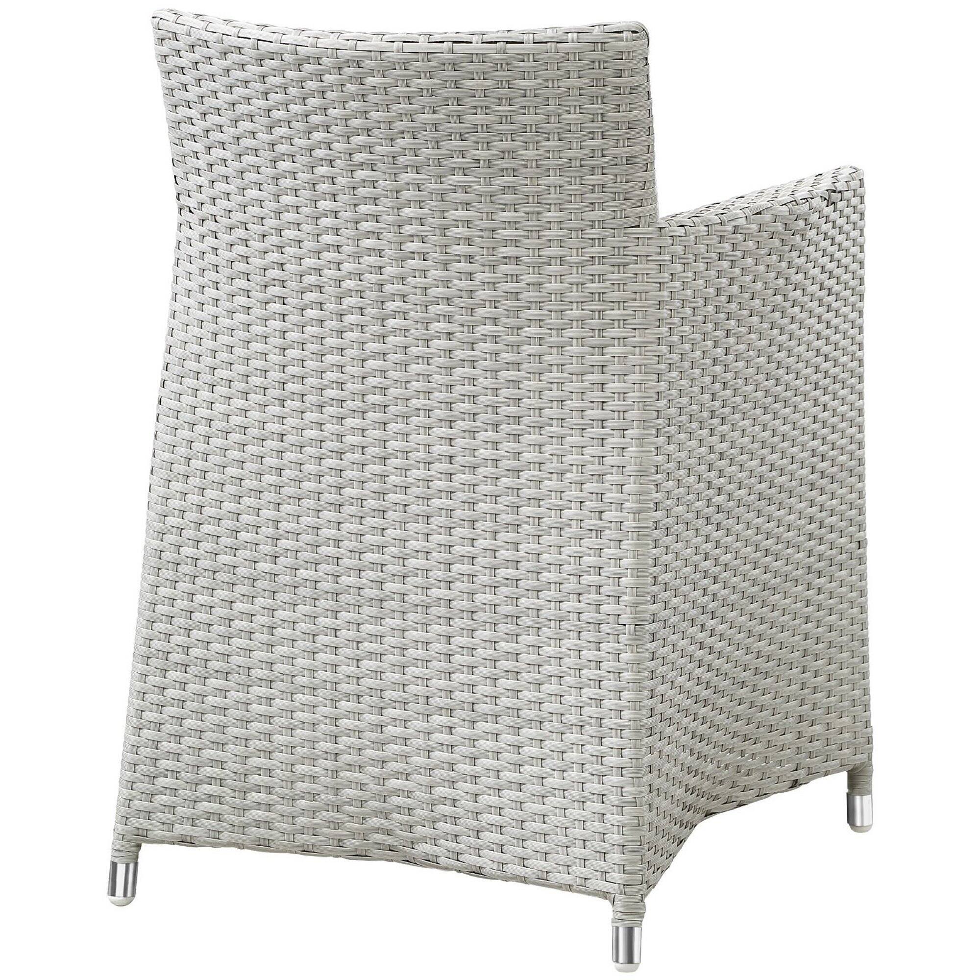 Back. Modway - Junction Outdoor Patio Wicker Armchair Set of 2 by Modway - Gray White.