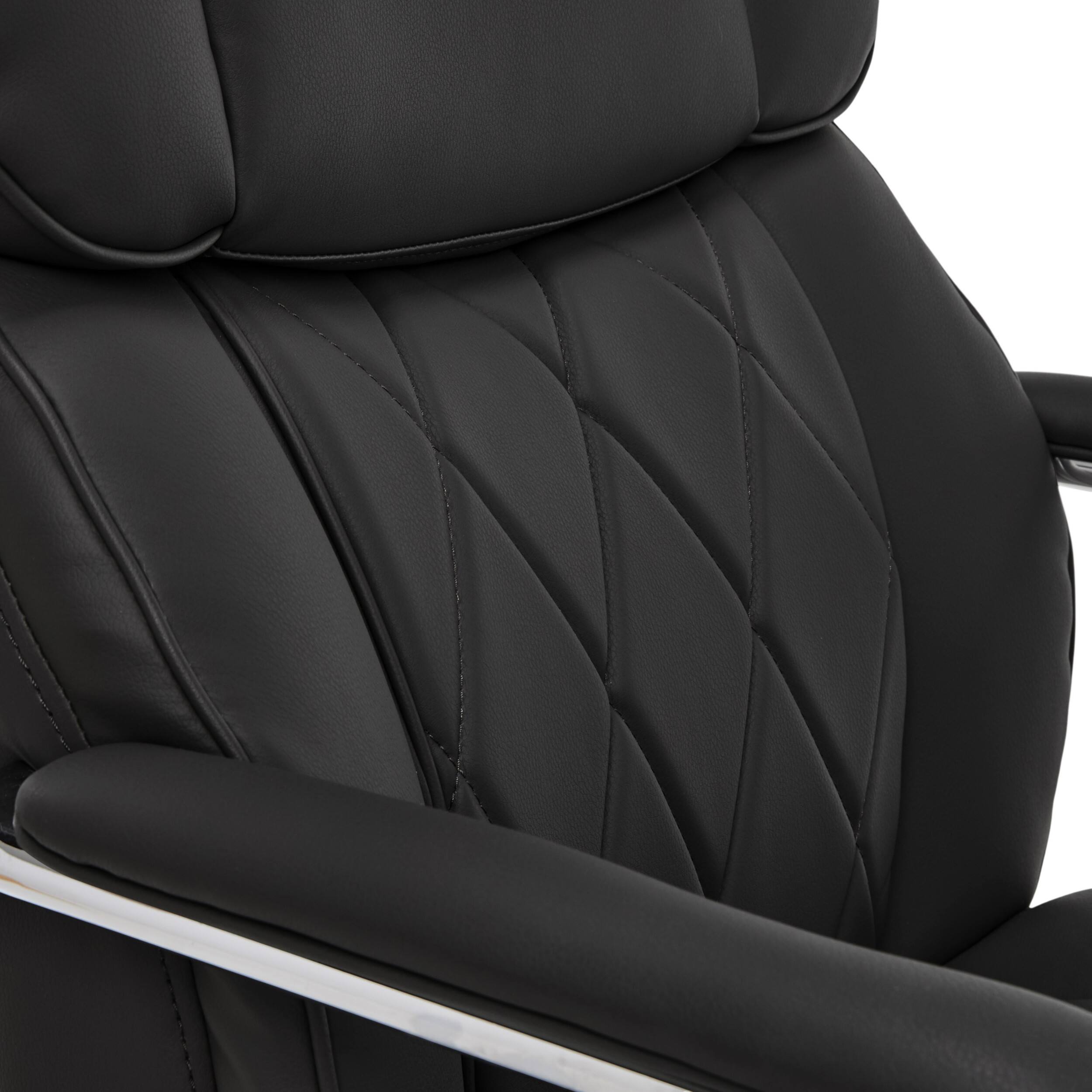 Alt View 16. La-Z-Boy - Comfort and Beauty Sutherland Diamond-Quilted Bonded Leather Office Chair - Midnight Black.