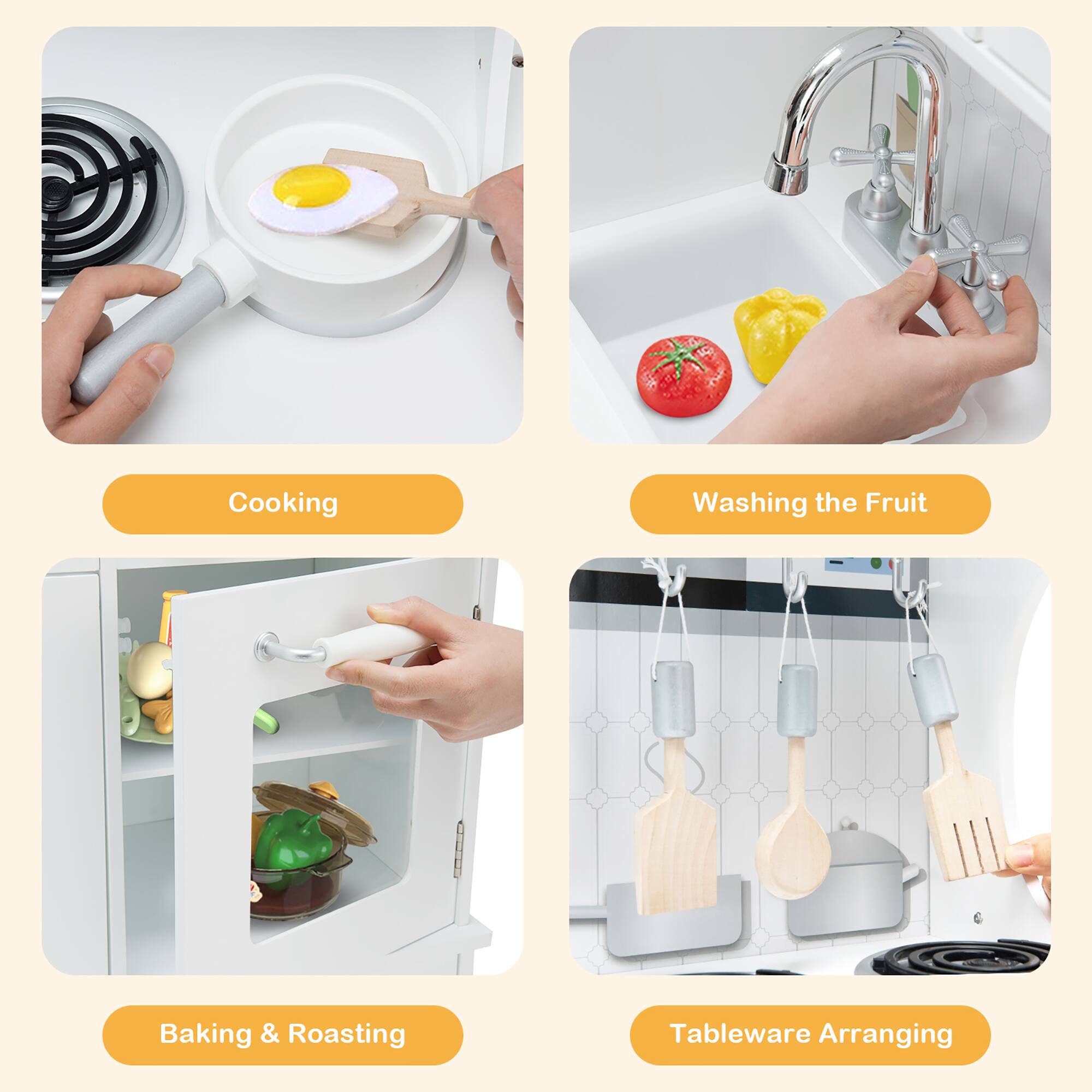 Cooking, Washing the Fruit, Baking & Roasting, Tableware Arranging