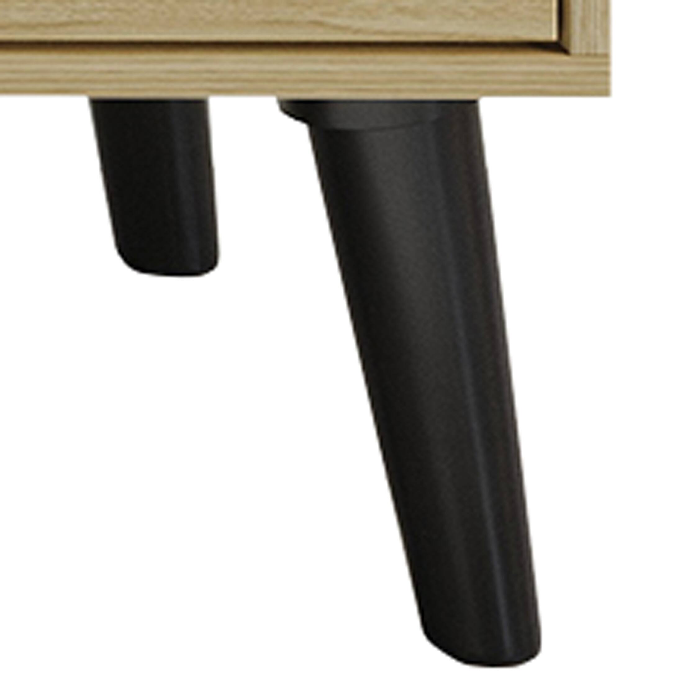 Alt View 5. ChaletPosh - Mid-Century TV Stand with Dual Drawers and 4 Open Cubes, Sanremo Light Oak - Light Oak.