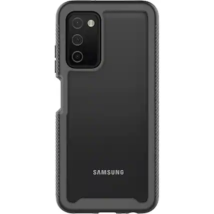 Front. SaharaCase - GRIP Series Case for Samsung Galaxy A03 and Galaxy A03s - Black.