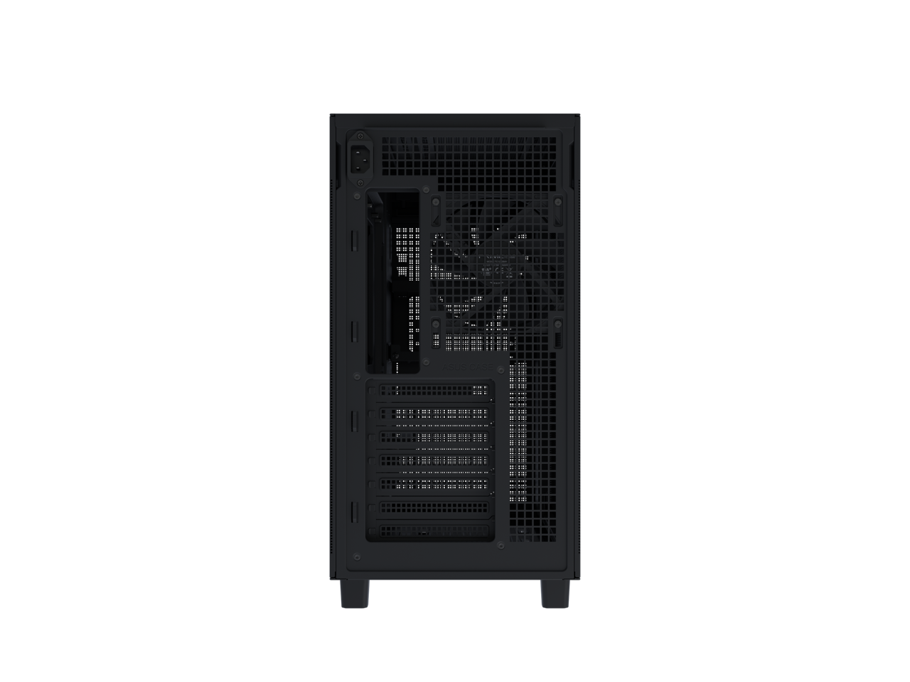 Alt View 9. ASUS - ASUS Prime AP303 Black Mesh-Panel ATX Case, GPU Bracket, 360mm Radiator, 180mm PSU, USB-C 20Gbps - Black.