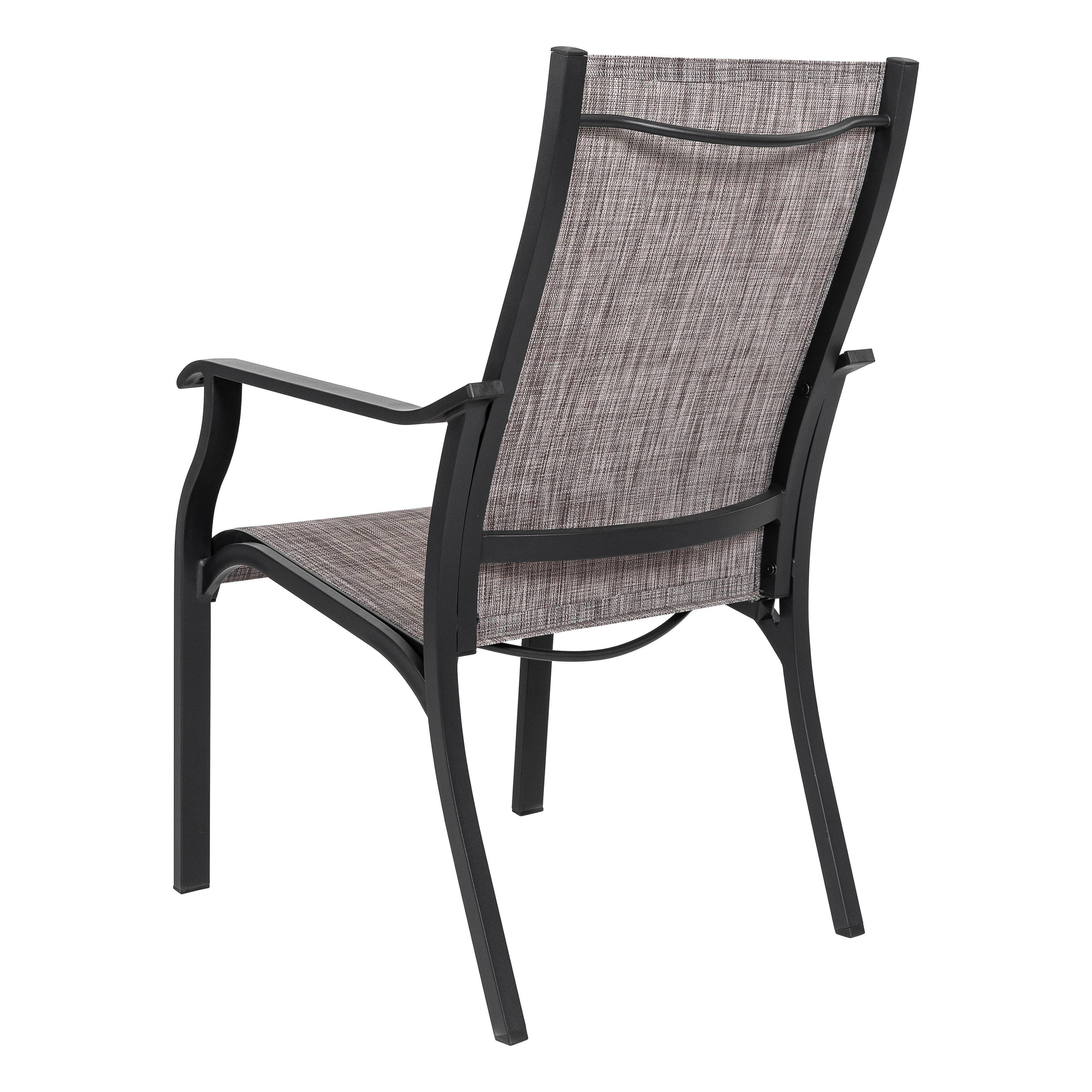 Alt View 8. Nuu Garden - Outdoor 2-Piece Textilene Dining Chairs with Aluminum Frame - grayish brown.