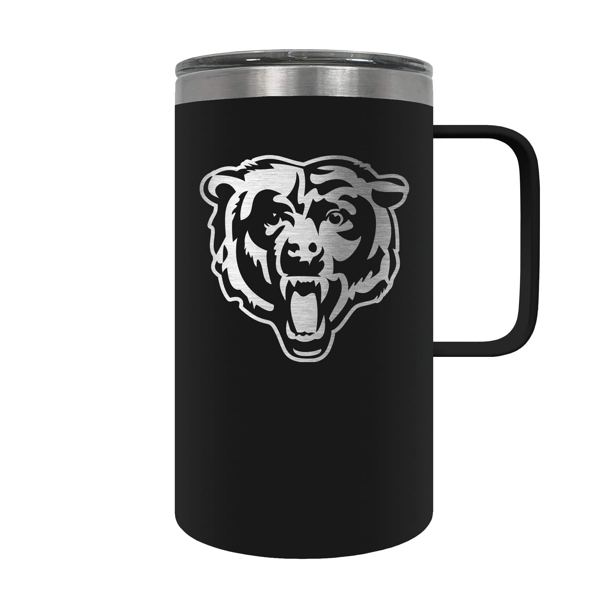 Front. Great American Products - Chicago Bears 18oz. Hustle Travel Mug - Black.