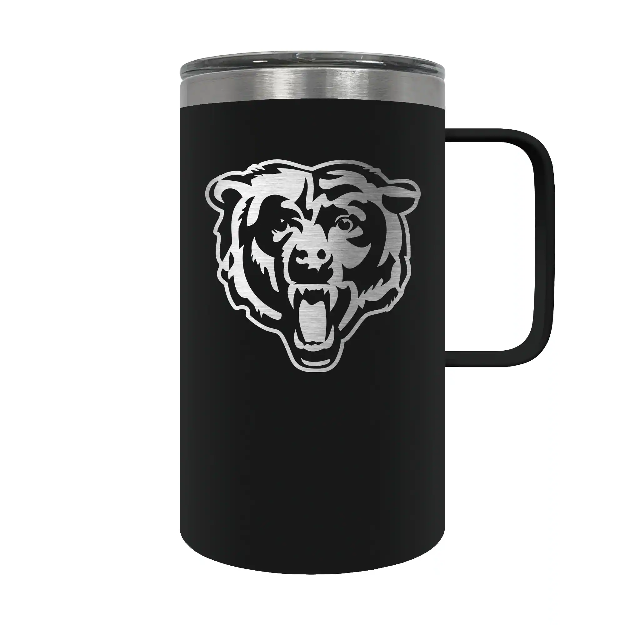 Front. Great American Products - Chicago Bears 18oz. Hustle Travel Mug - Black.