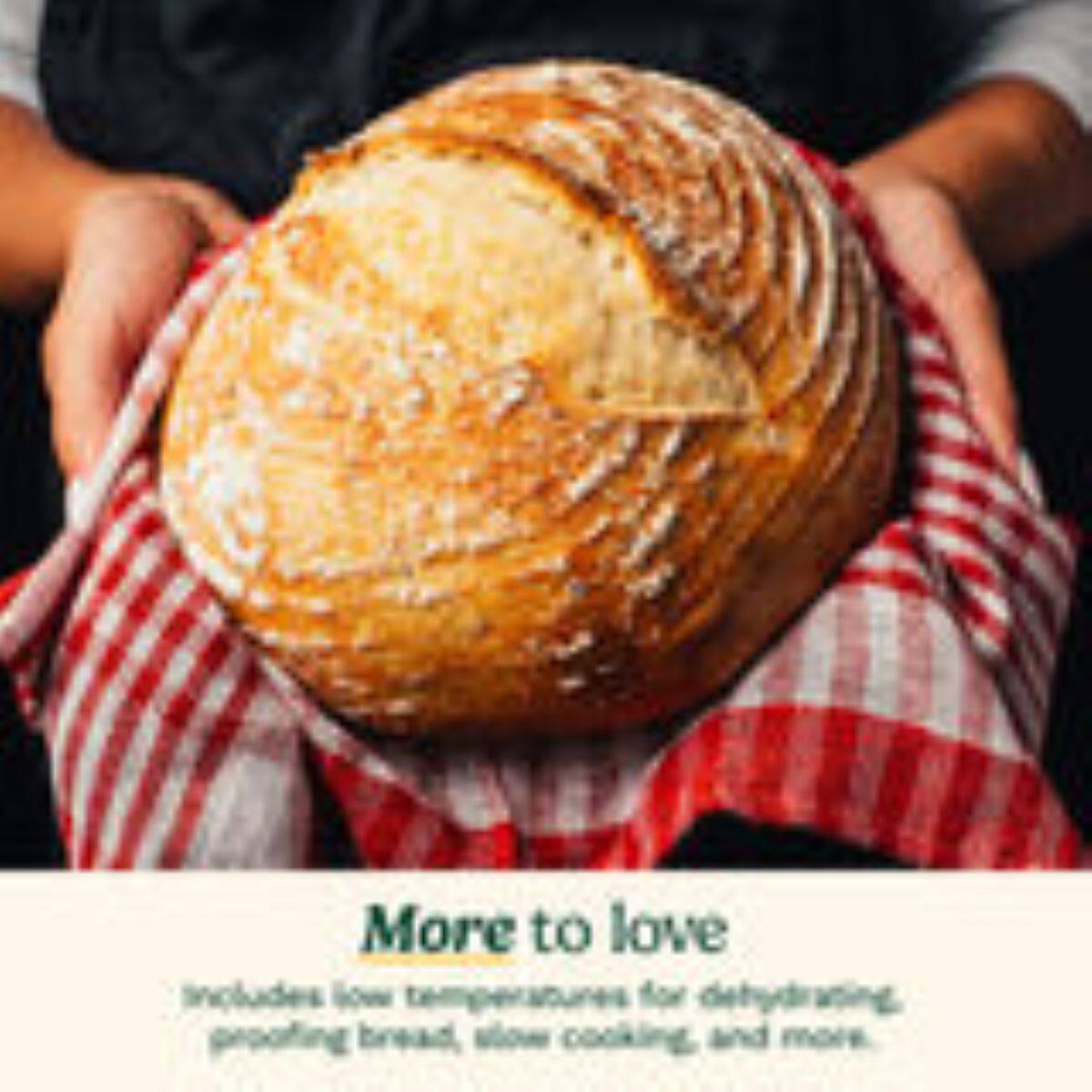 More to love includes low temperatures for dehydrating, proofing bread, slow cooking, and more.