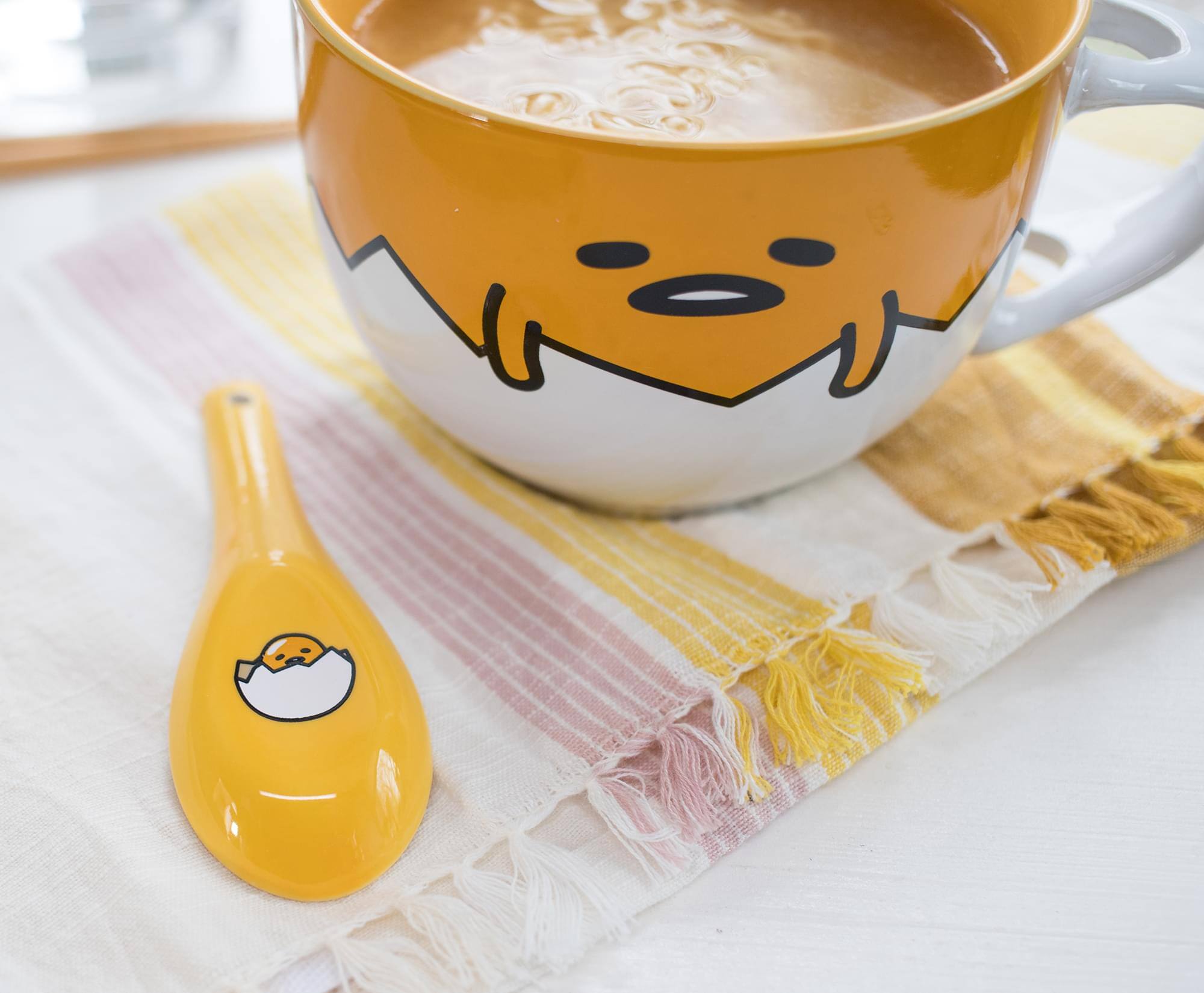 Alt View 10. Silver Buffalo - Sanrio Gudetama Ceramic Soup Mug With Spoon | Holds 24 Ounces - Orange.
