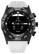 Alt View 5. Citizen - CZ Smart 44mm Black IP Stainless Steel Case Hybrid Heart Rate Smartwatch with Silicone Strap - White.