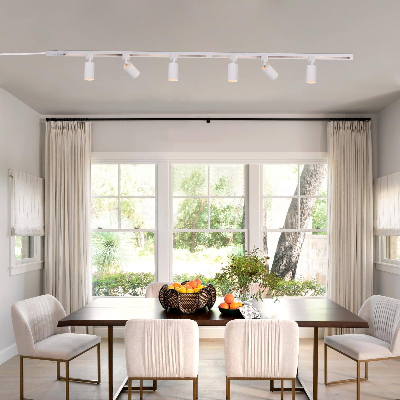 Back. Dazzed Corner - Plug in Track Lighting, 12-Light LED Track Lighting Kit with Rail (No Bulbs) - White.